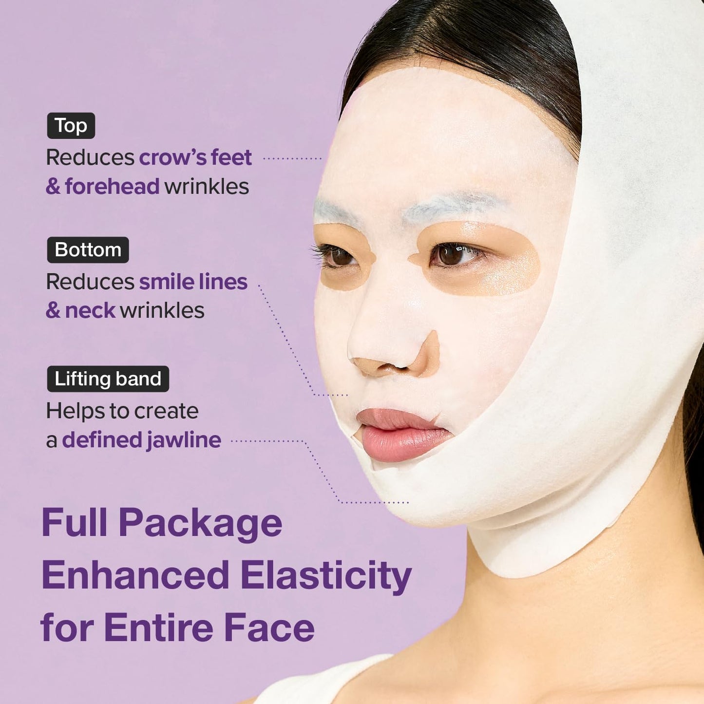 NUMBUZIN No.9 NAD Bio Lifting Full Cover Facial Mask - liftinguojanti veido ir kaklo kaukė, 1 vnt.