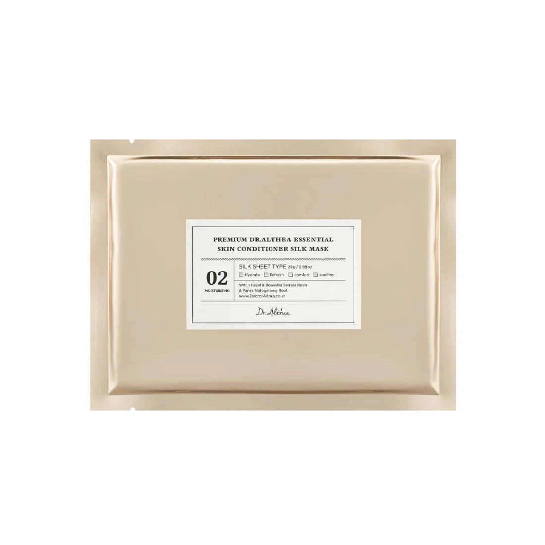DR. ALTHEA Premium Essential Skin Conditioner Silk Mask - šilkinė veido kaukė_lakstine kauke_korejietiskos kaukes