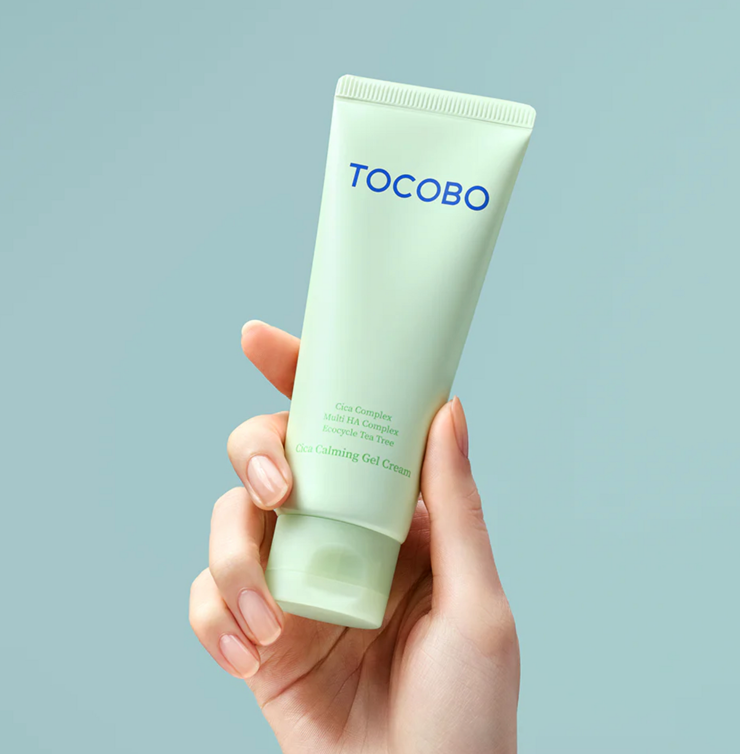 TOCOBO Cica Calming Gel Cream – Raminantis gelinis kremas su asiūklių ekstraktu, 50 ml