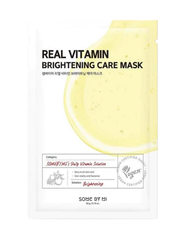 SOME BY MI Real Vitamin Brightening Care Mask - skaistinanti lakštinė veido kaukė - KBEAUTY.LT