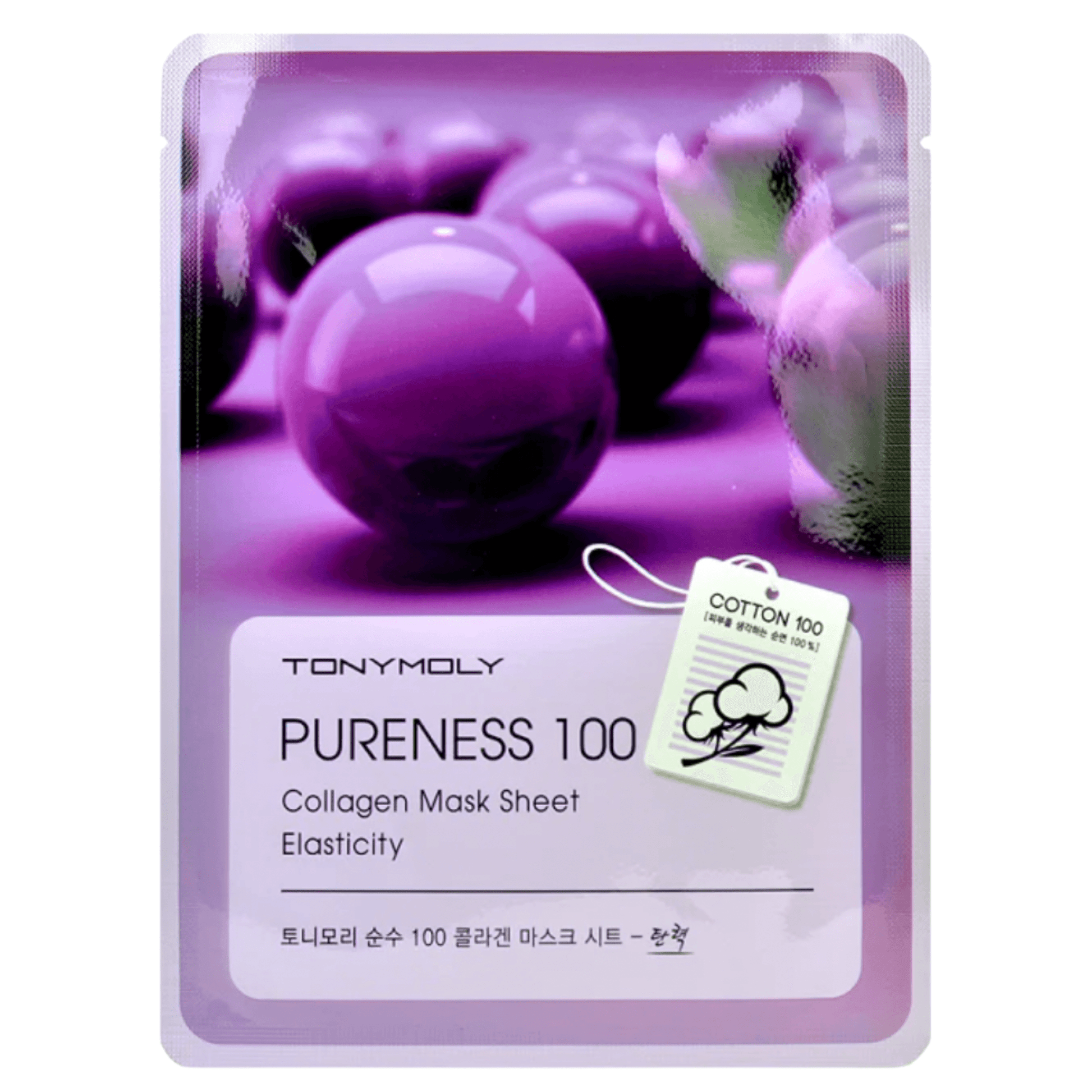 TONYMOLY Pureness 100 Mask Sheet #Collagen - lakštinė kaukė veido odos stangrinimui - KBEAUTY.LT