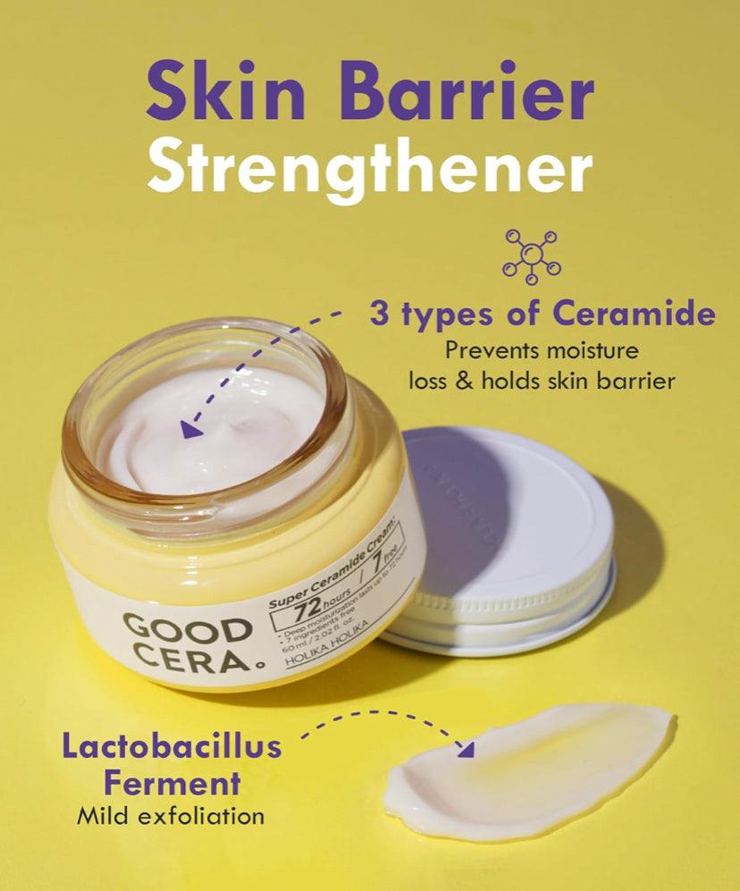 HOLIKA HOLIKA Good Cera Super Ceramide Cream - drėkinantis veido kremas su keramidais, 60ml - KBEAUTY.LT