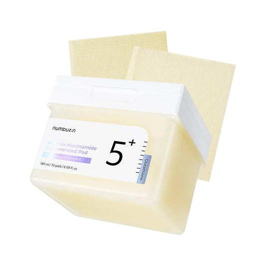 Numbuzin No.5 Vitamin-Niacinamide Concentrated Pad – skaistinantys ir drėkinantys toniko padeliai (70 vnt.)