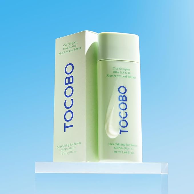TOCOBO Cica Calming Sun Serum SPF 50+ - veido serumas su apsauga nuo saulės, 50ml