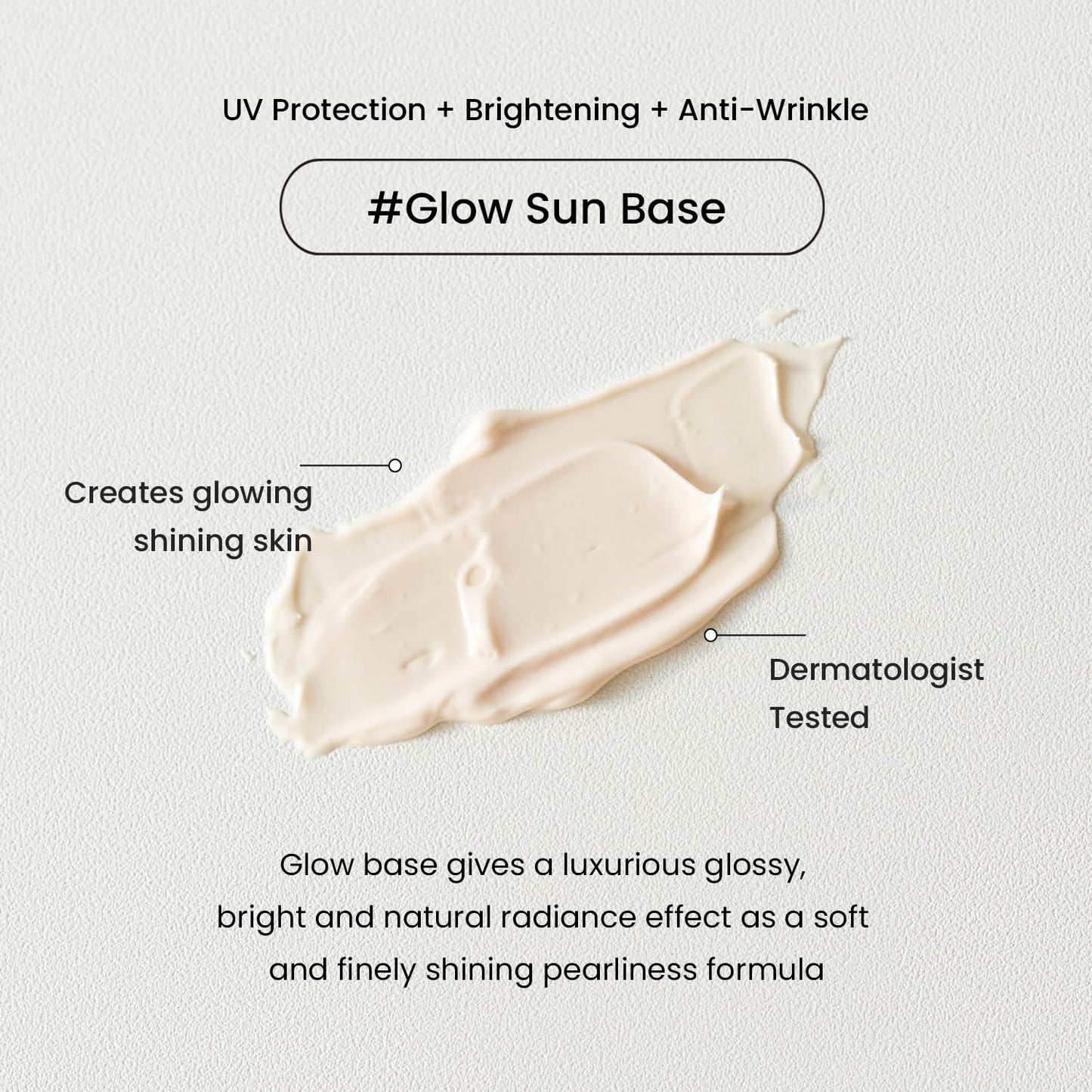 HEIMISH Artless Glow Base, SPF 50+/PA+++ - makiažo pagrindas su SPF, 40ml