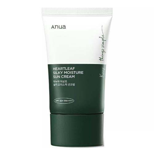 ANUA Heartleaf Silky Moisture Sun Cream - apsauginis veido kremas nuo saulės, 50ml