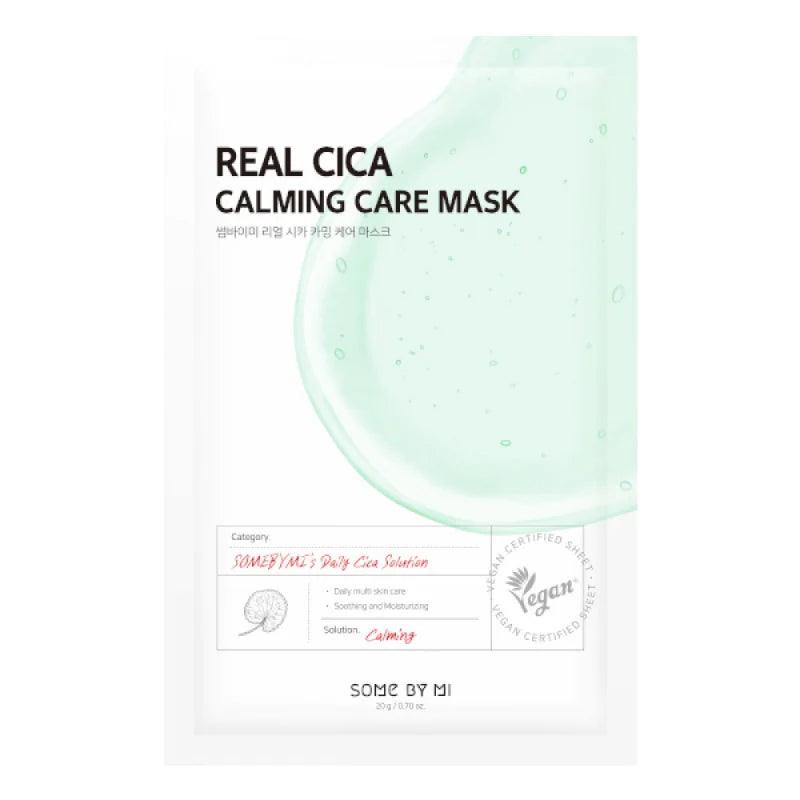 SOME BY MI Real Cica Calming Care Mask - raminanti lakštinė kaukė - KBEAUTY.LT