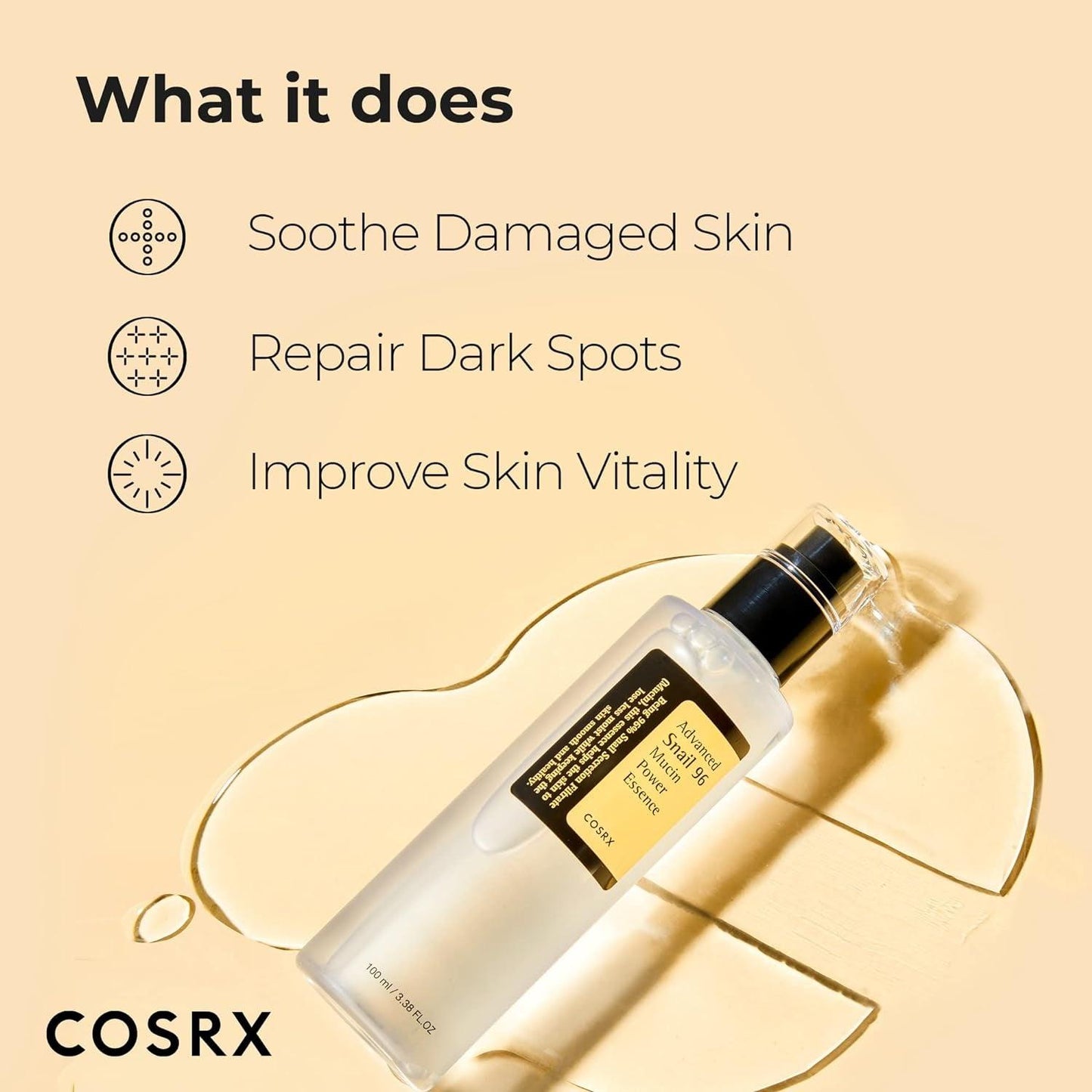 COSRX Advanced 96 Essence - sraigių mucino esencija, 100ml - KBEAUTY.LT