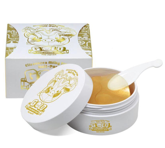 ELIZAVECCA Hell-pore Gold Hyaluronic Acid Eye Patch - hidrogelio paakių padeliai, 60 vnt. - KBEAUTY.LT