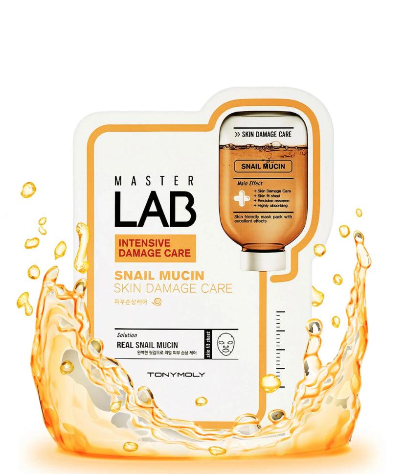 TONYMOLY Master Lab Mask Sheet #SnailMucin - lakštinė kaukė su sraigių mucinu - KBEAUTY.LT