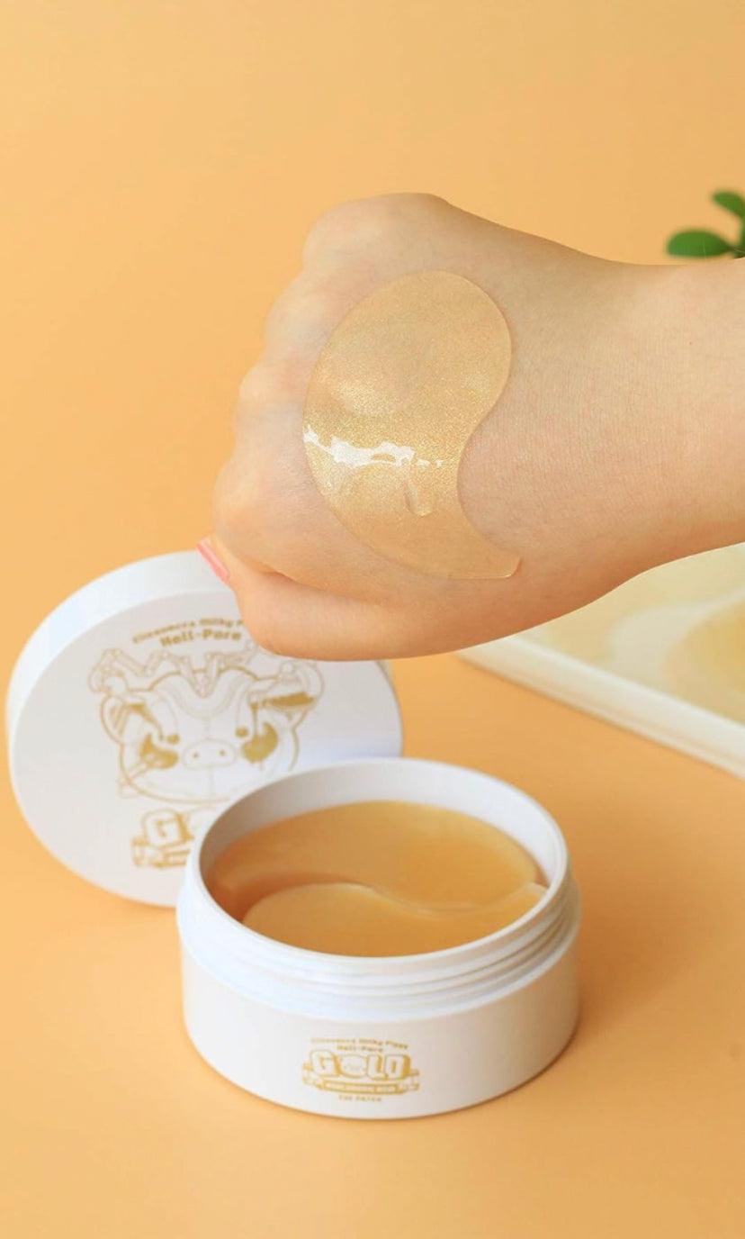 ELIZAVECCA Hell-pore Gold Hyaluronic Acid Eye Patch - hidrogelio paakių padeliai, 60 vnt. - KBEAUTY.LT