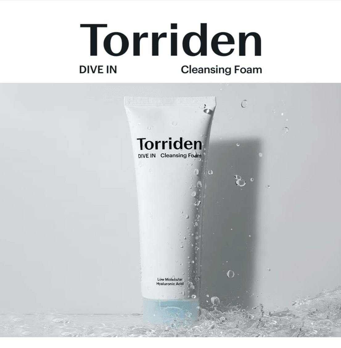 TORRIDEN DIVE-IN Low Molecular Hyaluronic Cleansing Foam - hialurono rūgšties prausiklis - KBEAUTY.LT