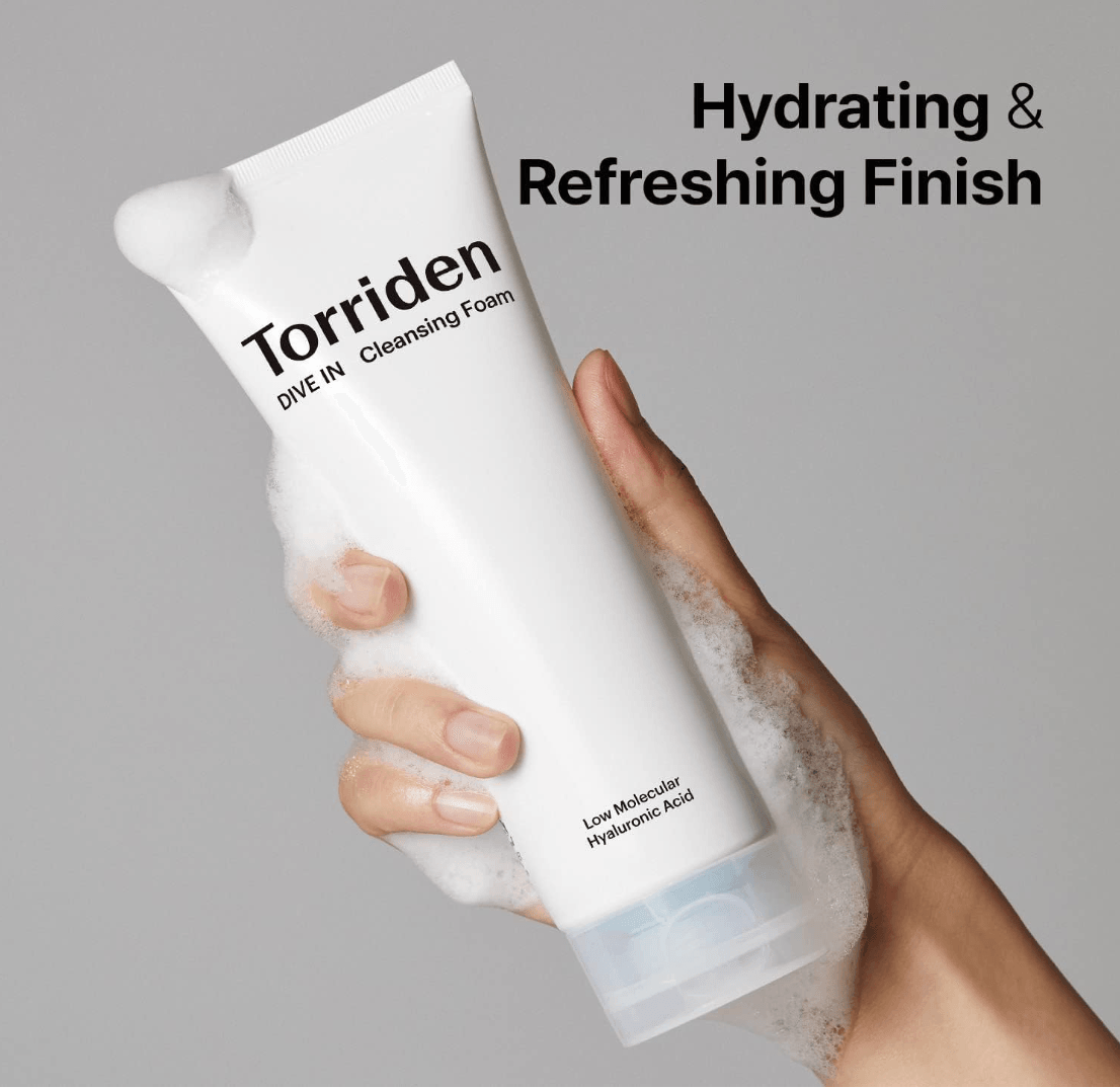 TORRIDEN DIVE-IN Low Molecular Hyaluronic Cleansing Foam - hialurono rūgšties prausiklis - KBEAUTY.LT