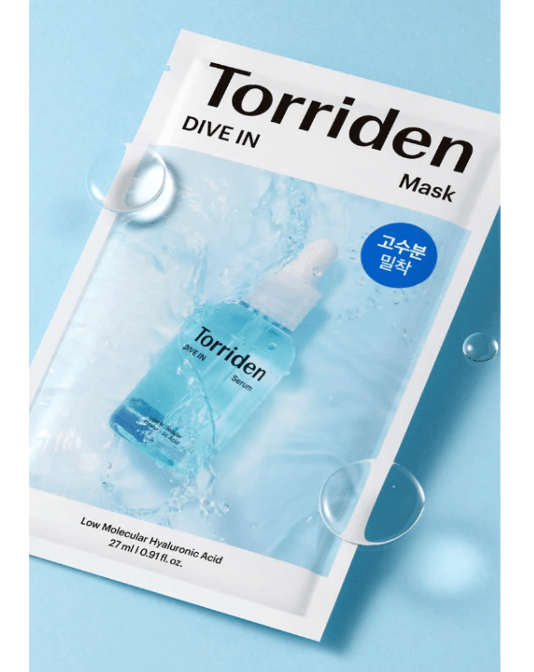 TORRIDEN DIVE-IN Low molecule Hyaluronic acid Mask - drėkinanti lakštinė kaukė su hialuronu - KBEAUTY.LT