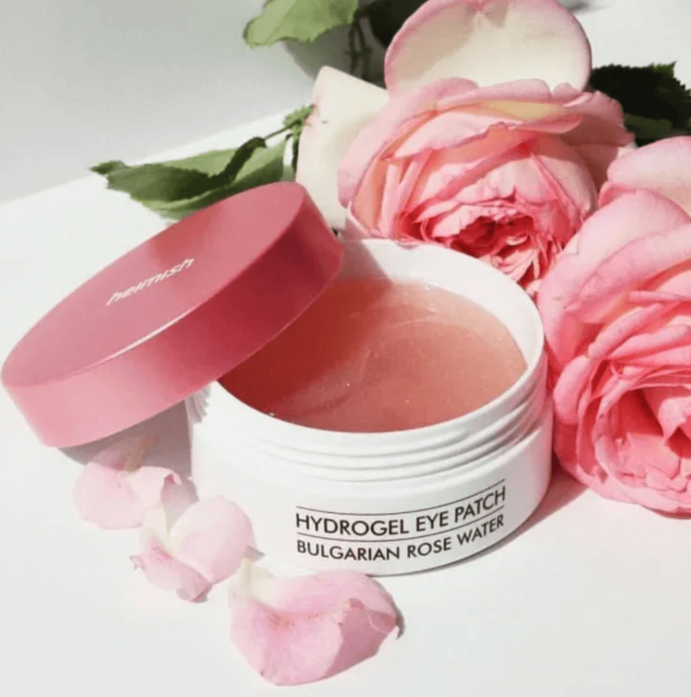 HEIMISH Bulgarian Rose Hydrogel Eye Patch - hidrogelio paakių padeliai su rožių ekstraktu, 60 vnt. - KBEAUTY.LT