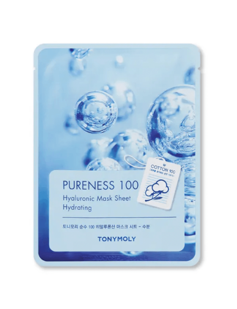 TONYMOLY Pureness 100 Mask Sheet #Hyaluronic - lakštinė veido kaukė odos drėkinimui - KBEAUTY.LT