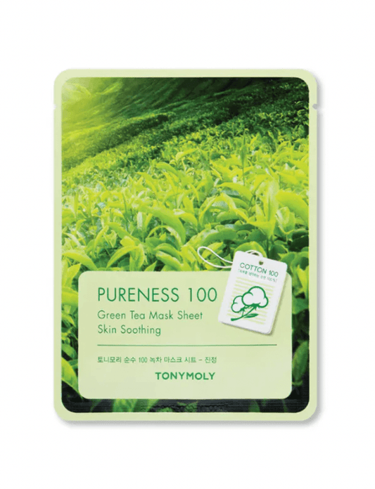 TONYMOLY Pureness 100 Mask Sheet #Green Tea - raminanti lakštinė veido kaukė - KBEAUTY.LT