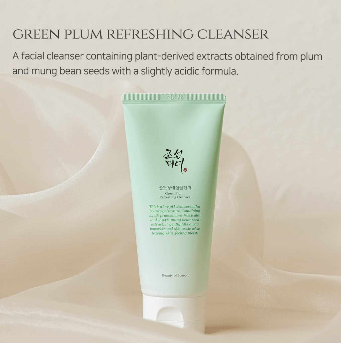 Beauty of Joseon Refreshing Cleanser - veido prausiklis, 100ml - KBEAUTY.LT