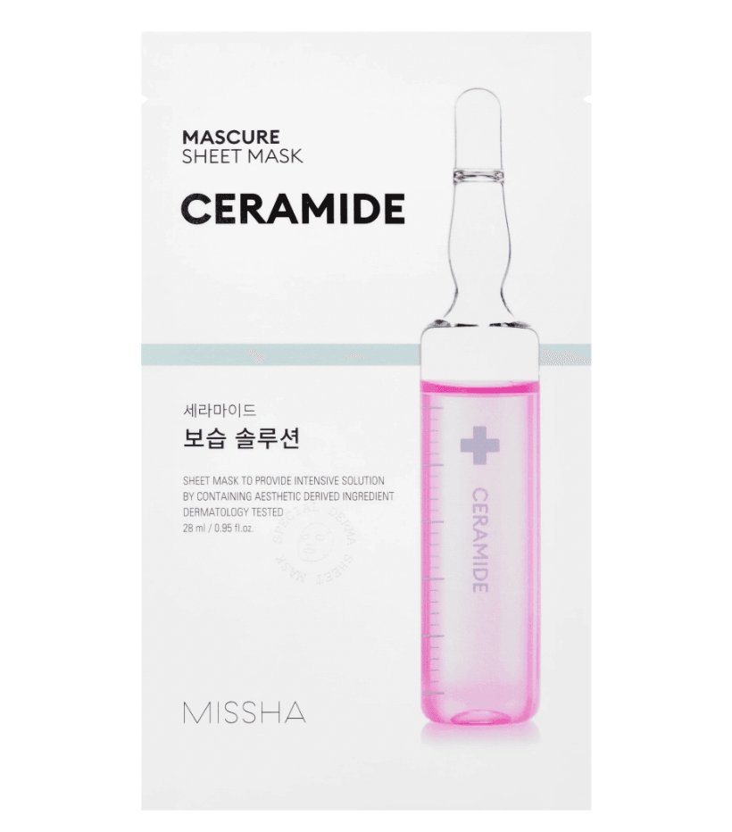 MISSHA Mascure Moisture Barrier Solution Sheet Mask - lakštinė kaukė su keramidais - KBEAUTY.LT