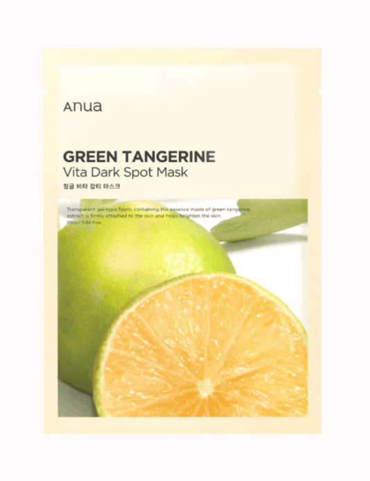 ANUA Green Tangerine Mask - skaistinanti veido kaukė su žaliųjų mandarinų esencija, 25ml - KBEAUTY.LT