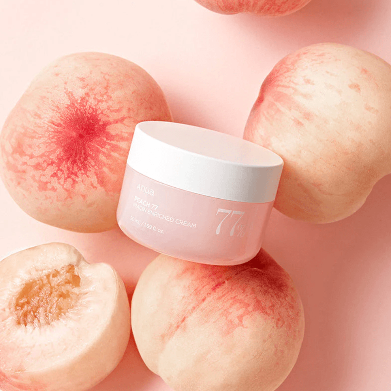 ANUA Peach 77 Niacin Enriched Cream - veido kremas su persikų esencija, 50ml - KBEAUTY.LT