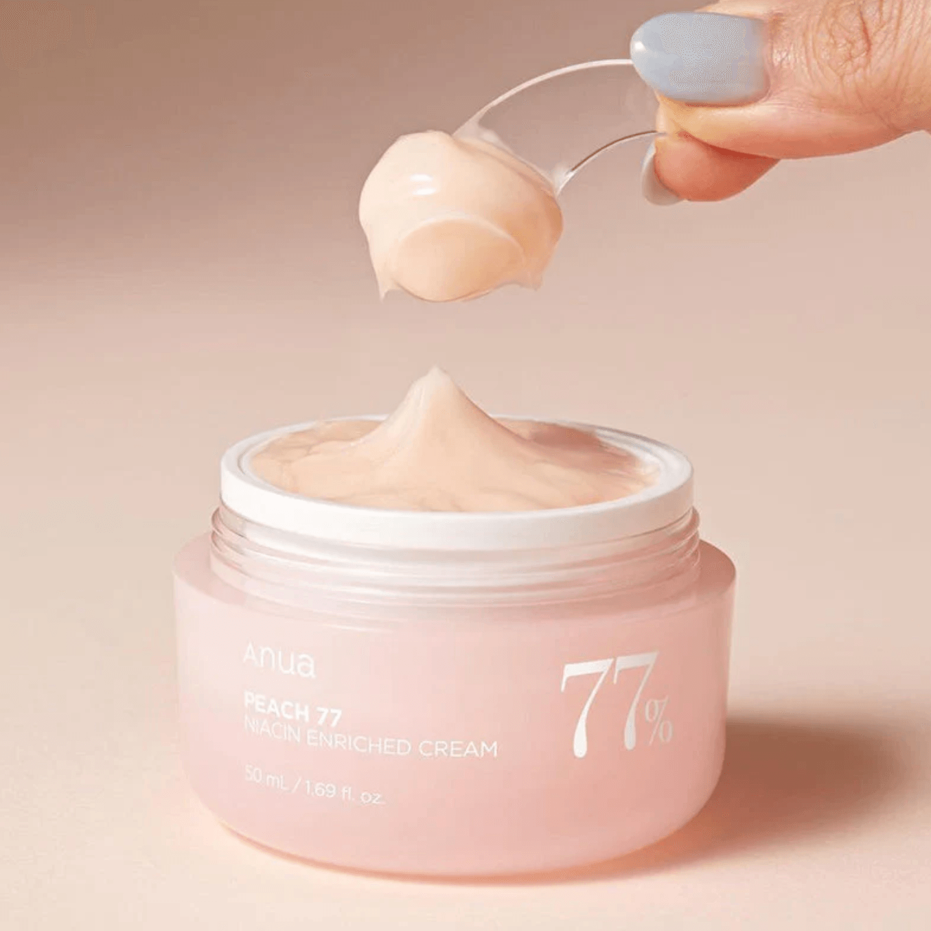 ANUA Peach 77 Niacin Enriched Cream - veido kremas su persikų esencija, 50ml - KBEAUTY.LT