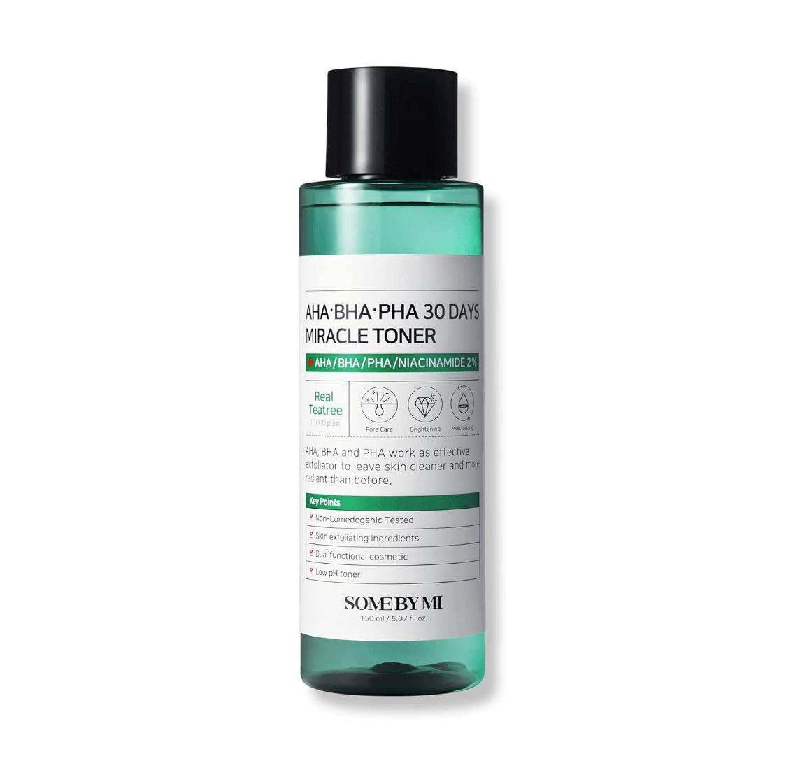 SOME BY MI AHA, BHA, PHA 30 Days Miracle Toner - veido tonikas probleminei odai, 150ml - KBEAUTY.LT