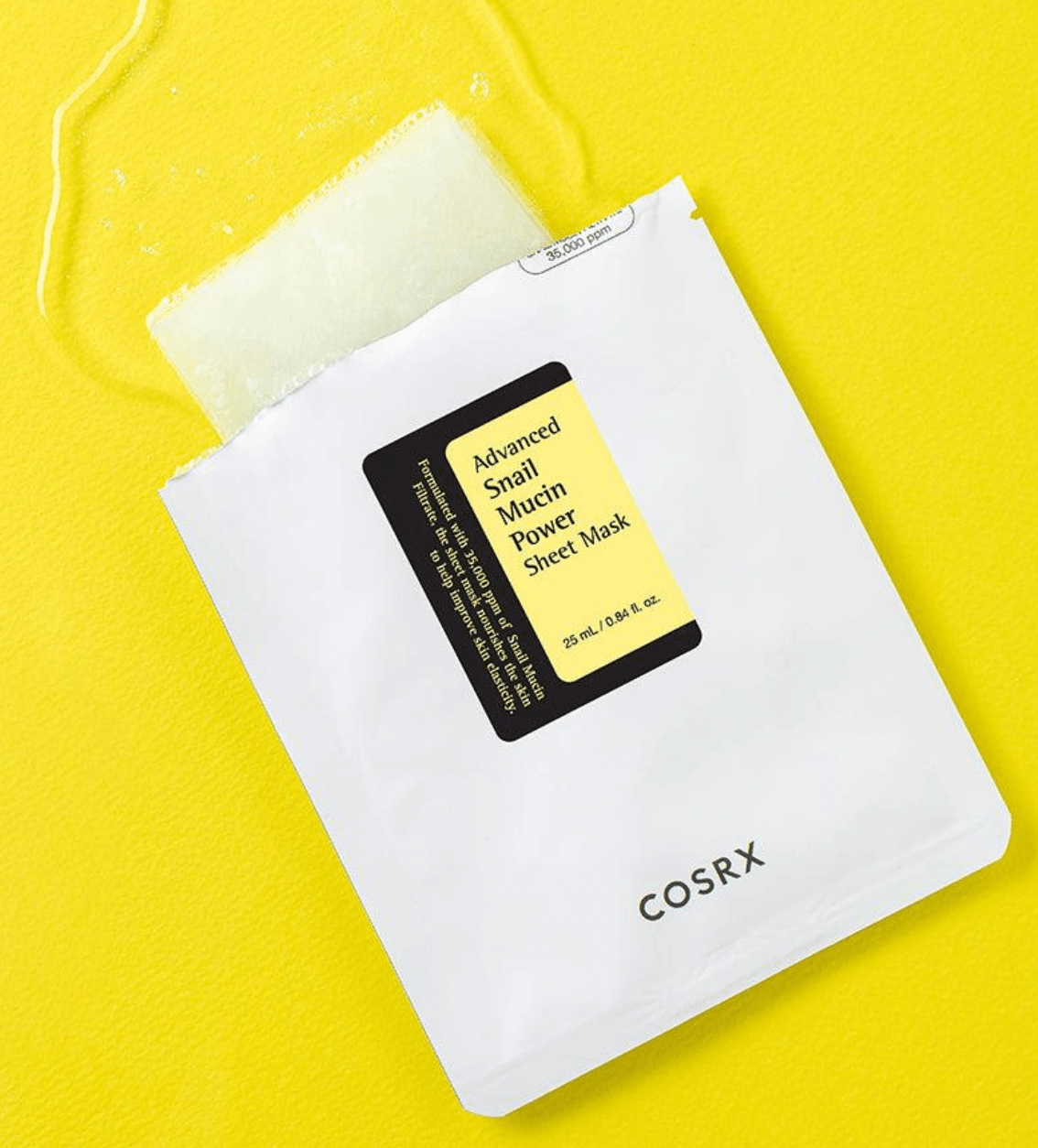 COSRX Advanced Snail Mucin Power Sheet Mask - drėkinanti lakštinė veido kaukė su sraigių mucinu - KBEAUTY.LT