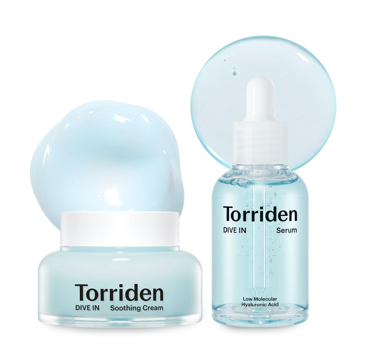 TORRIDEN DIVE-IN Low Molecular Hyaluronic Acid - hialurono rūgšties serumo ir kremo DUO - KBEAUTY.LT