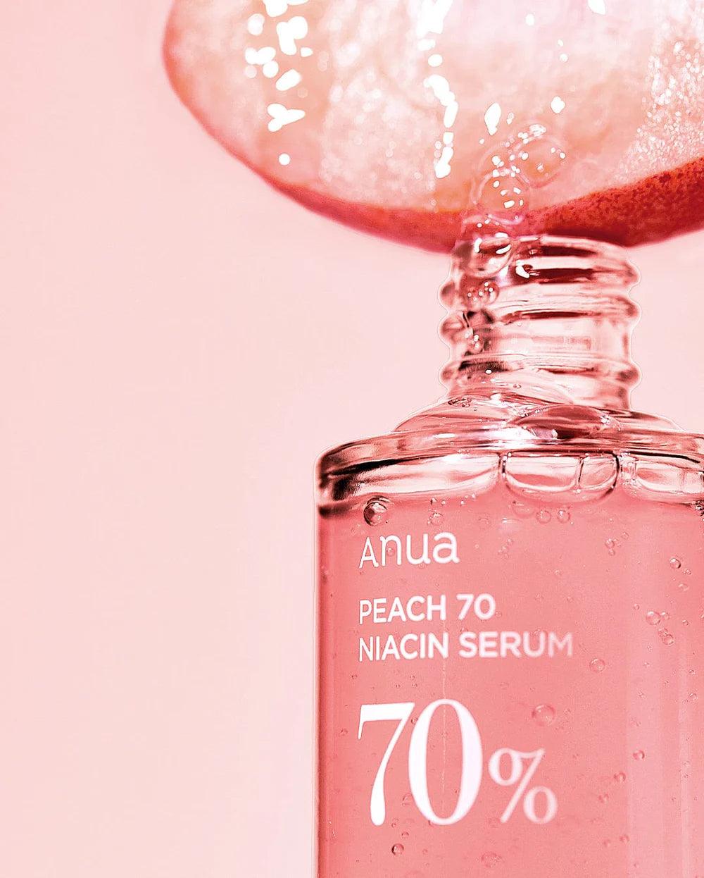 ANUA Peach 70 Niacin Serum - skaistinantis serumas su persikų ekstraktu ir 5% niacinamido_su persiku ekstraktu