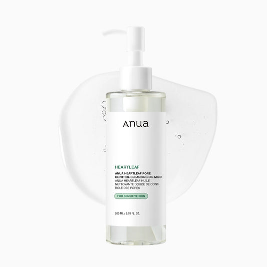 ANUA Heartleaf Pore Control Cleansing Oil Mild – švelnus poras valantis veido valomasis aliejus (200 ml)