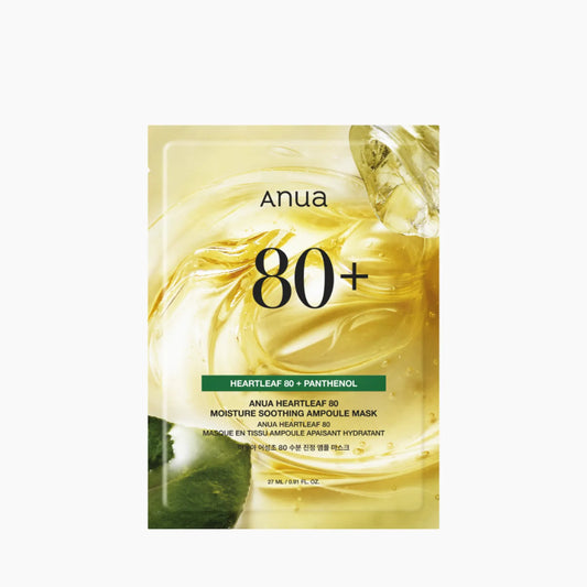 ANUA Heartleaf 80 Moisture Soothing Ampoule Mask – drėkinanti ir raminanti ampulinė lakštinė kaukė