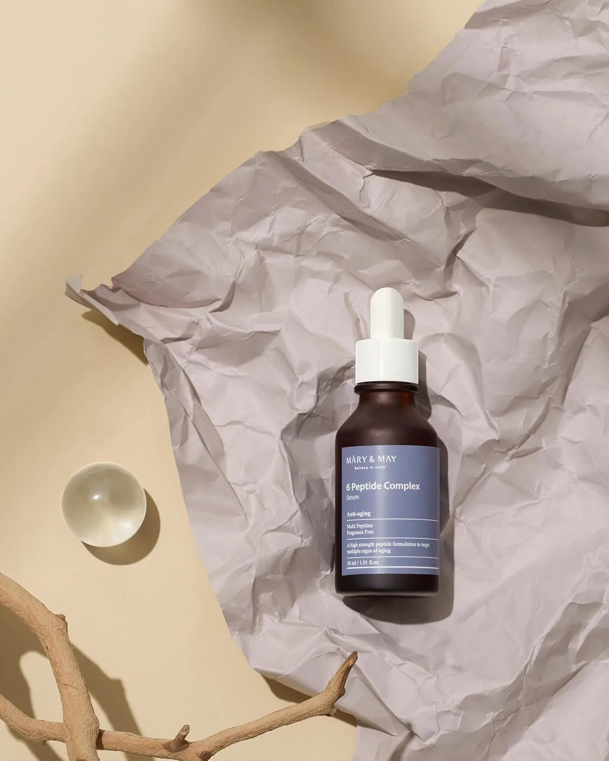Mary&May - 6 Peptide Complex Serum - peptidų serumas brandžiai odai_korejietiski serumai_korejietiska kosmetika