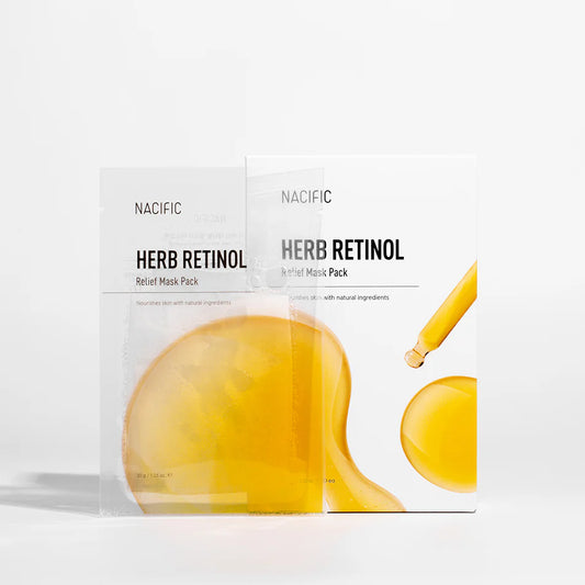 NACIFIC Herb Retinol Relief Mask - jauninanti lakštinė kaukė